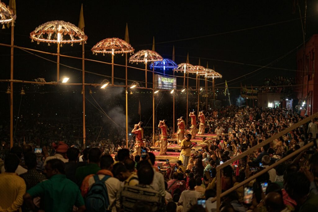 maha arti Varanasi’s Ghats by castle and king & luxury rajasthan tours.