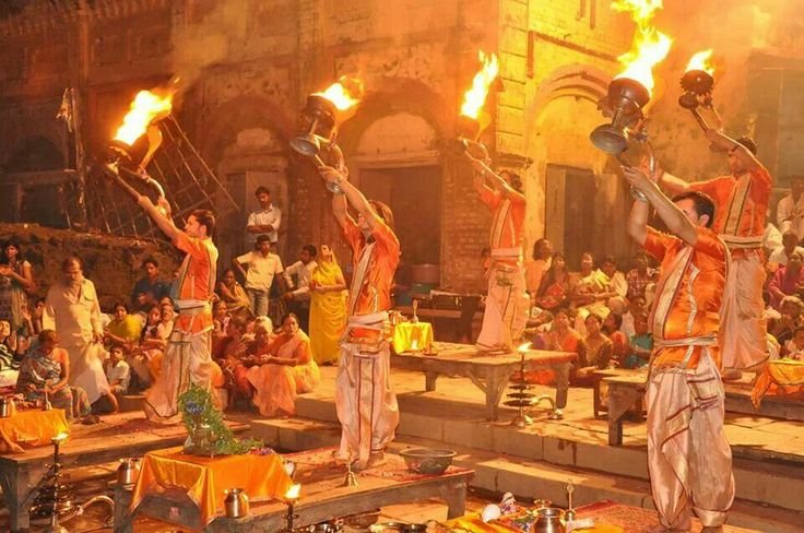 Evening Ganga Aarti by castle and king & luxury rajasthan tours