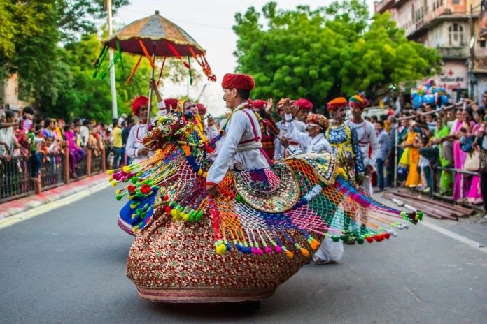 Teej Festival castle and king