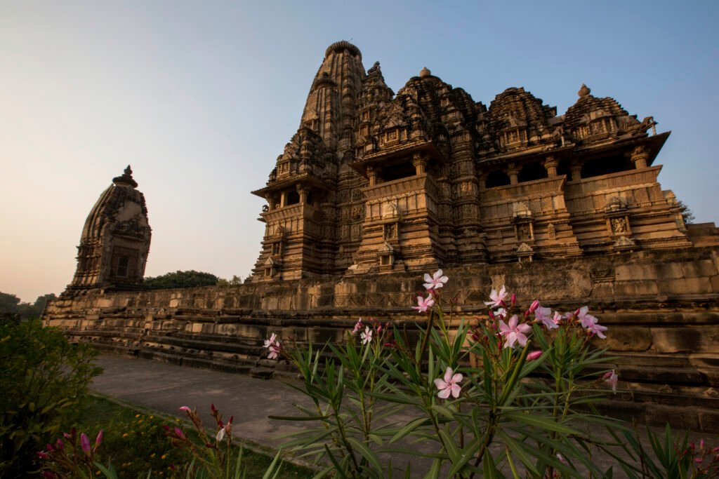 Visvanatha Temple in Khajuraho. Madhya Pradesh, India by castle and king