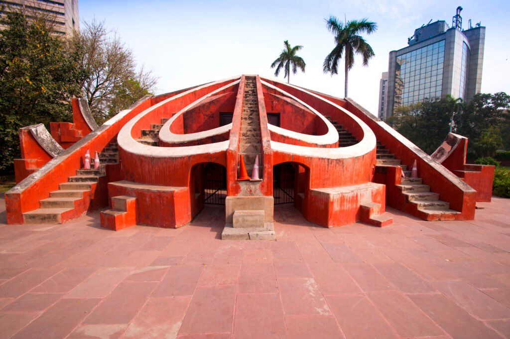 Astronomical observatory Jantar Mantar in Delhi, India.