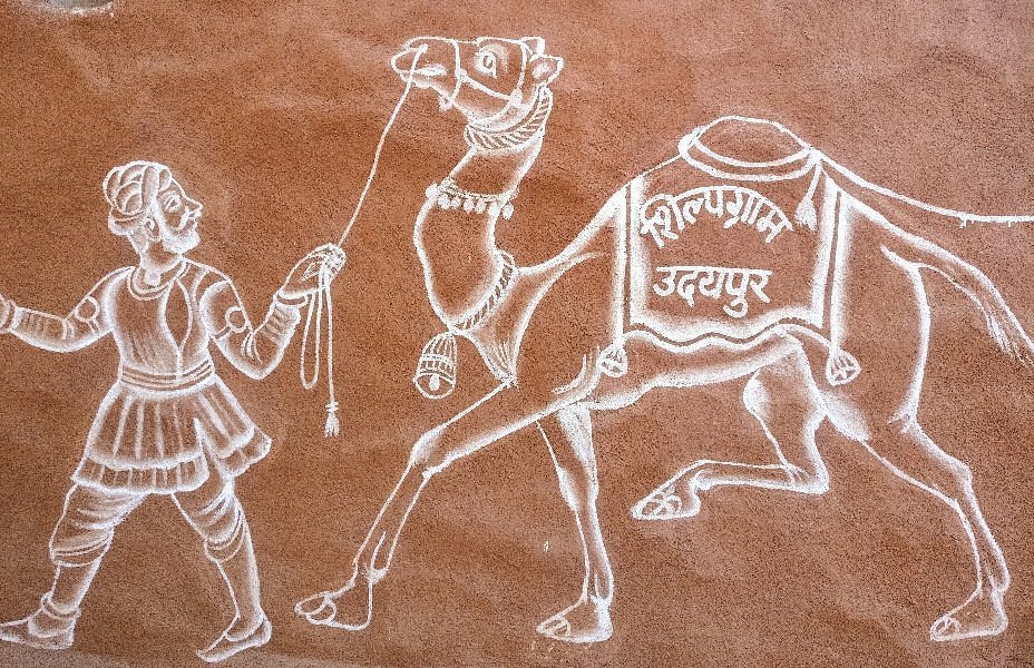 wall drawing shilpgram udaipur by castle and king